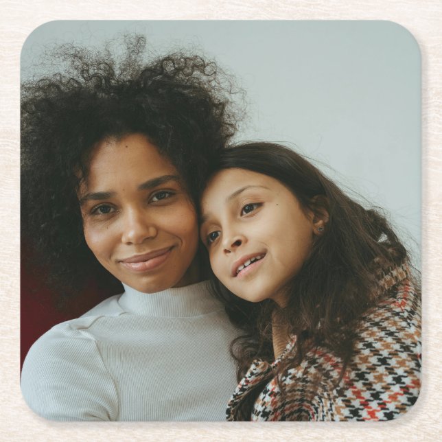 Posavasos Cuadrado De Papel Foto Personalizado moderna personalizada (Anverso)