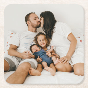 Posavasos Cuadrado De Papel Foto personalizado personalizada