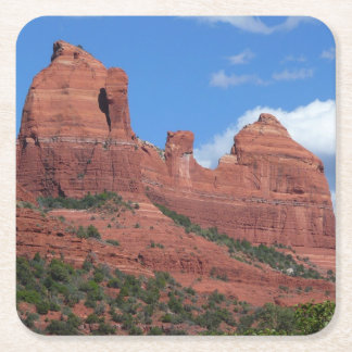 Posavasos Cuadrado De Papel Fotografía de viajes Eagle Rock I Sedona Arizona