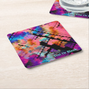 Posavasos Cuadrado De Papel Fractal Brainstorm