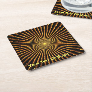 Posavasos Cuadrado De Papel Fractal Pulsar