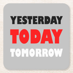 Posavasos Cuadrado De Papel frase positiva de diseño de texto original