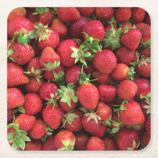 Posavasos Cuadrado De Papel Fresa