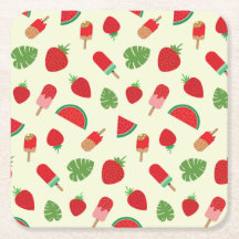 Fresas, Sandía y Paletas Rojas