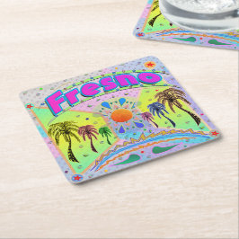 Posavasos Cuadrado De Papel Fresno Calm Desire Coaster