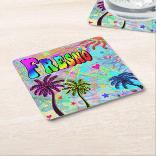 Posavasos Cuadrado De Papel Fresno Vivid Romance Coaster