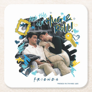 Posavasos Cuadrado De Papel FRIENDS™ El viejo Abrazo y Rueda