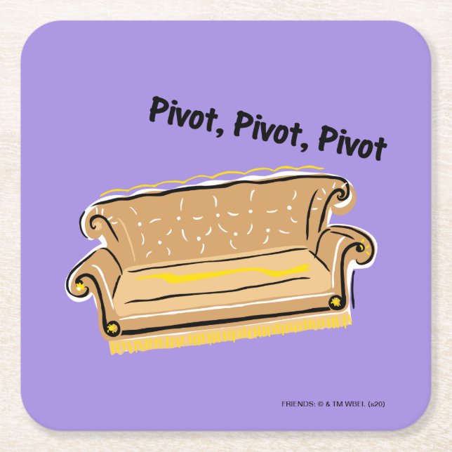 Posavasos Cuadrado De Papel FRIENDS™ | Pivot (Anverso)