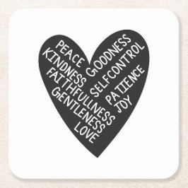 Posavasos Cuadrado De Papel Fruit of spirit