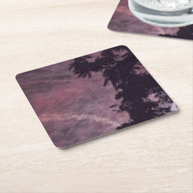 Posavasos Cuadrado De Papel Fuegos artificiales 16 tiras de papel (En perspectiva)