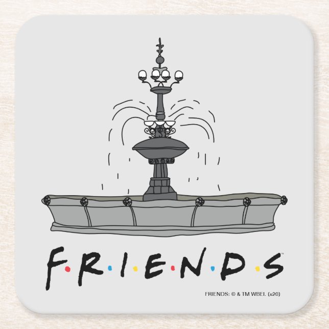 Posavasos Cuadrado De Papel Fuente FRIENDS™ (Anverso)