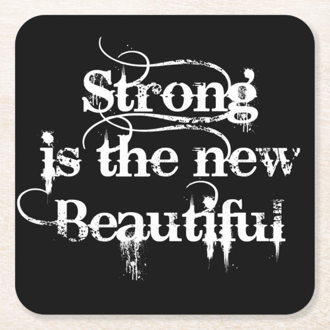 Posavasos Cuadrado De Papel Fuertes son hermosas galeras personalizados (Anverso)