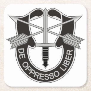 Posavasos Cuadrado De Papel Fuerzas Especiales SF De Oppresso Liber