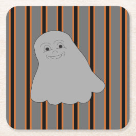 Posavasos Cuadrado De Papel Fun and Fancy Halloween Ghosts