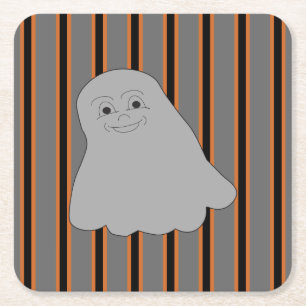 Posavasos Cuadrado De Papel Fun and Fancy Halloween Ghosts