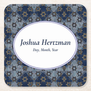 Posavasos Cuadrado De Papel Fun Bar Mitzvah Mazel Tov