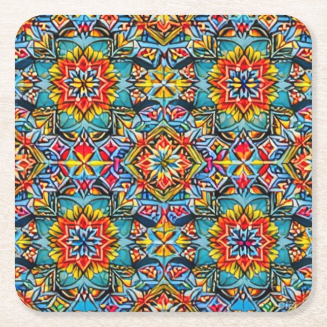 Posavasos Cuadrado De Papel Funky Coasters (Anverso)