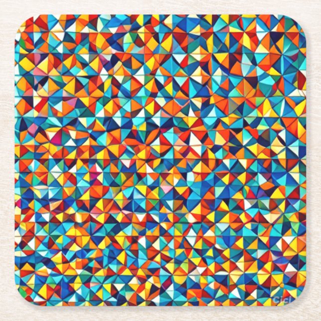 Posavasos Cuadrado De Papel Funky Coasters (Anverso)