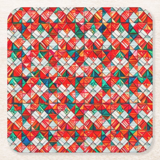 Posavasos Cuadrado De Papel Funky Coasters (Anverso)