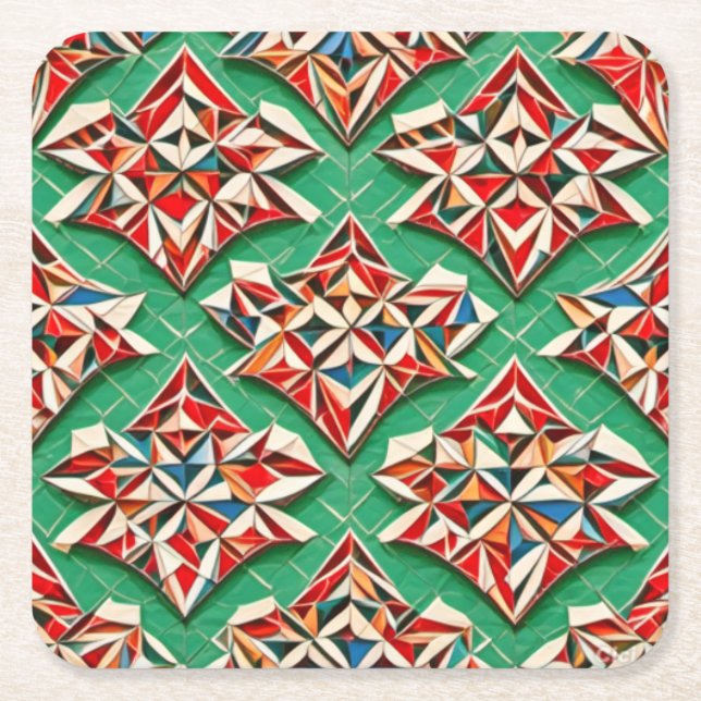 Posavasos Cuadrado De Papel Funky Coasters (Anverso)