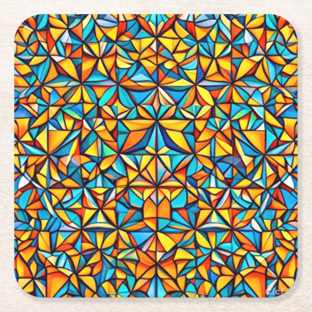 Posavasos Cuadrado De Papel Funky Coasters (Anverso)