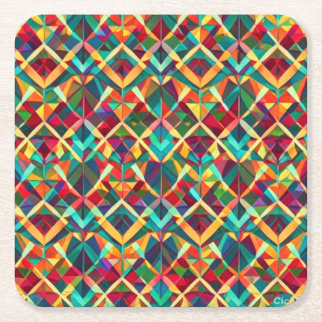 Posavasos Cuadrado De Papel Funky Coasters (Anverso)
