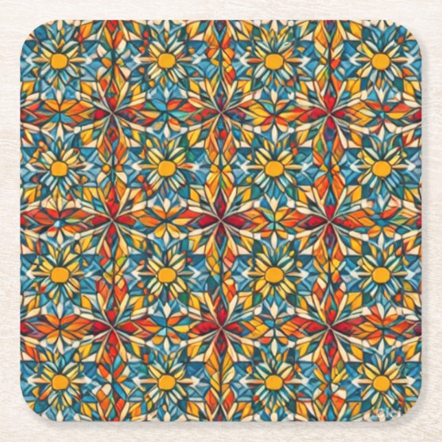 Posavasos Cuadrado De Papel Funky Coasters (Anverso)