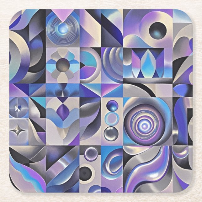 Posavasos Cuadrado De Papel Funky Coasters (Anverso)
