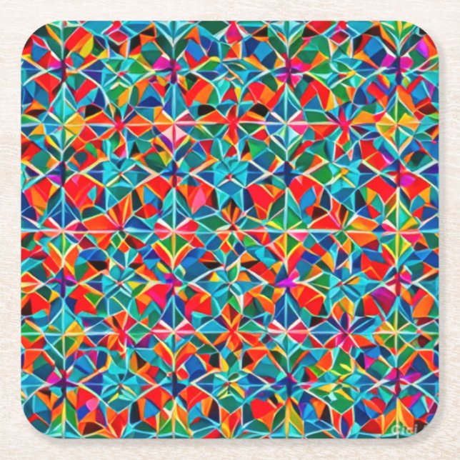Posavasos Cuadrado De Papel Funky Coasters (Anverso)