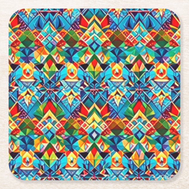 Posavasos Cuadrado De Papel Funky Coasters (Anverso)