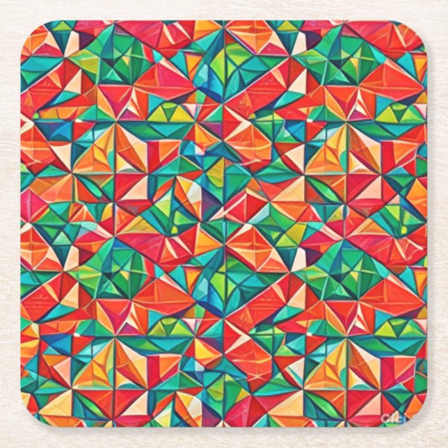 Posavasos Cuadrado De Papel Funky Coasters (Anverso)