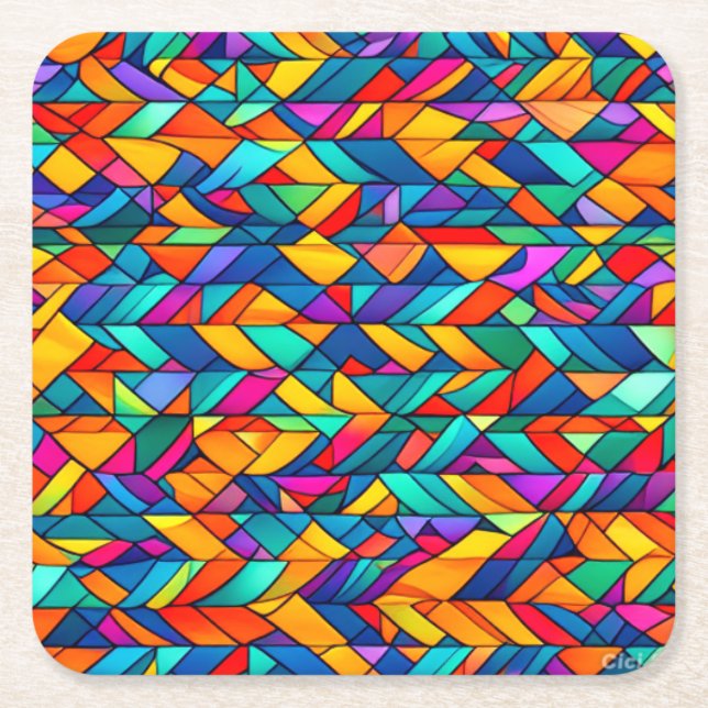 Posavasos Cuadrado De Papel Funky Coasters (Anverso)