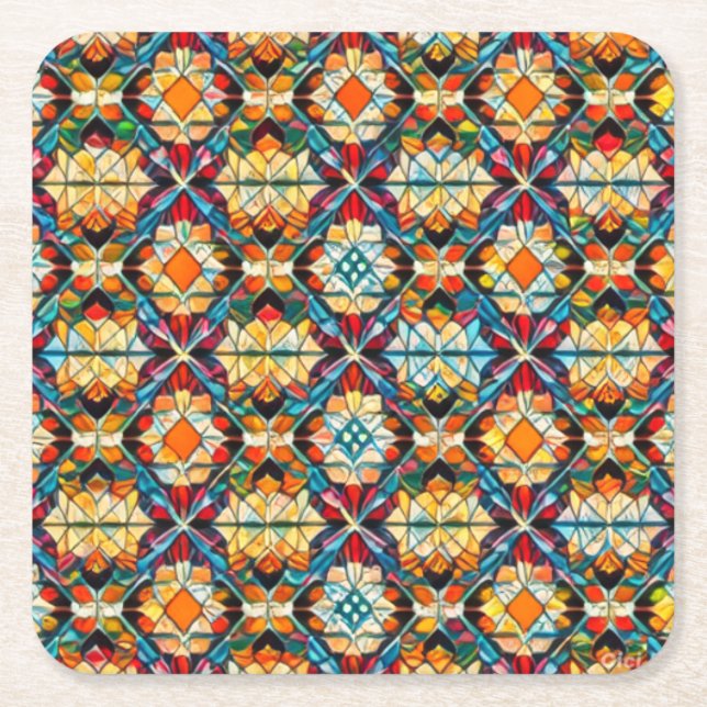 Posavasos Cuadrado De Papel Funky Coasters (Anverso)