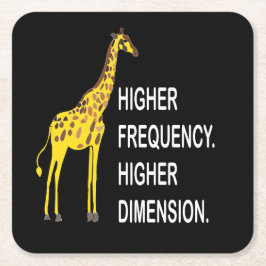 Posavasos Cuadrado De Papel Funny Giraffe Pun