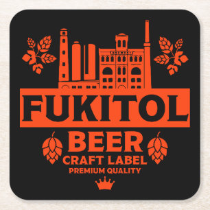 Posavasos Cuadrado De Papel Funny Novedad Navidades Beer Labels