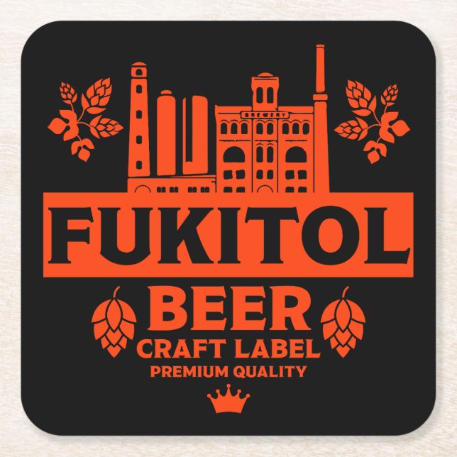 Posavasos Cuadrado De Papel Funny Novedad Navidades Beer Labels (Anverso)