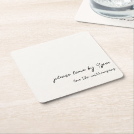 Posavasos Cuadrado De Papel Funny Quote Introvert Humor Custom Black White