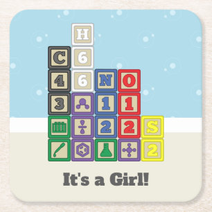 Posavasos Cuadrado De Papel Futuro Ataques de Papel para Bloques Químicos