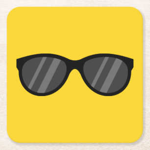 Posavasos Cuadrado De Papel Gafas de sol de Personalizado Guay