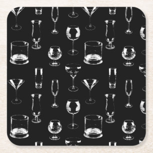 Posavasos Cuadrado De Papel Gafas variadas