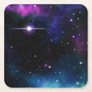 Posavasos Cuadrado De Papel Galaxia