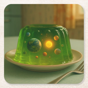 Posavasos Cuadrado De Papel Galaxia en MCM Jell-O Mold