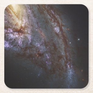Posavasos Cuadrado De Papel Galaxia Espiral Ngc 3627.
