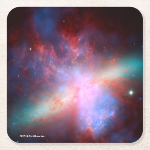 Posavasos Cuadrado De Papel Galaxia M82