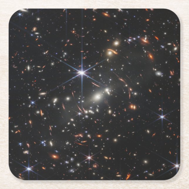 Posavasos Cuadrado De Papel Galaxy Cluster Smacs 0723. (Anverso)