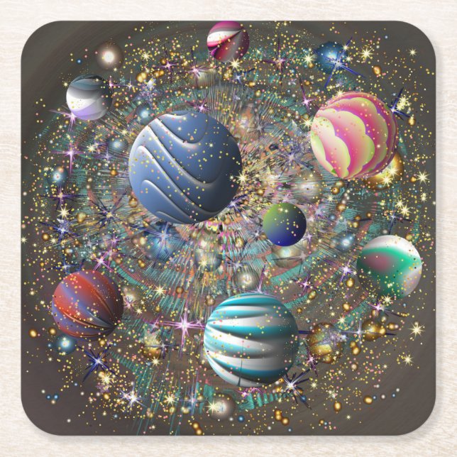 Posavasos Cuadrado De Papel Galaxy Zelariamin (Anverso)