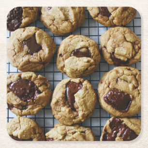 Posavasos Cuadrado De Papel Galletas de chocolate