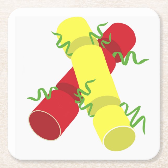 Posavasos Cuadrado De Papel Galletas del navidad (Anverso)