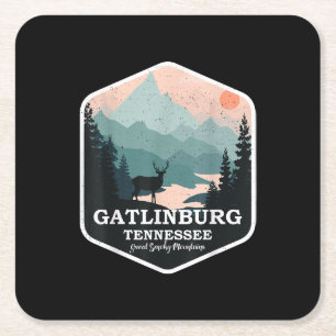 Posavasos Cuadrado De Papel Gatlinburg Tennessee Great Smoky Mountains