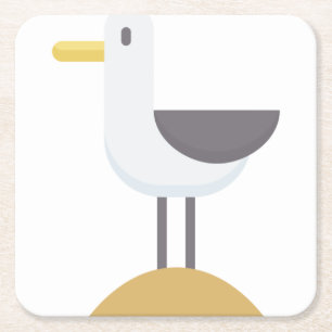 Posavasos Cuadrado De Papel gaviota